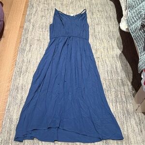 Gap Long Blue V-neck Summer Dress
